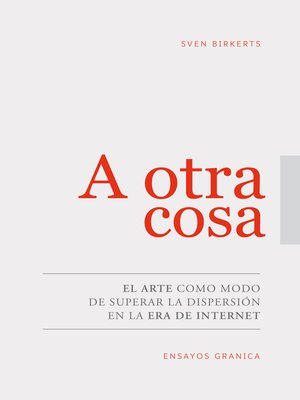 cover image of A otra cosa